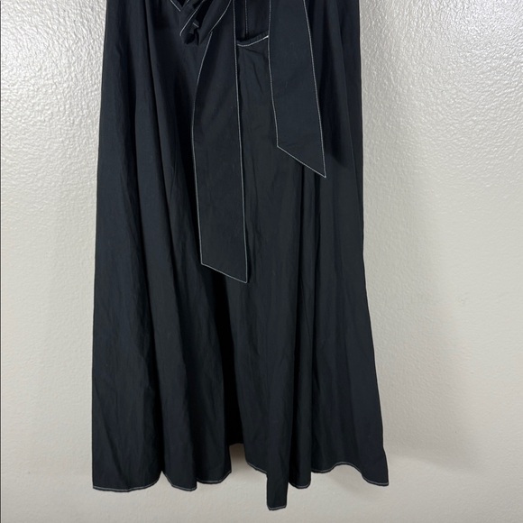 Ciao Lucia Deia Black Cotton Tie Back Midi Dress - Picture 8 of 11